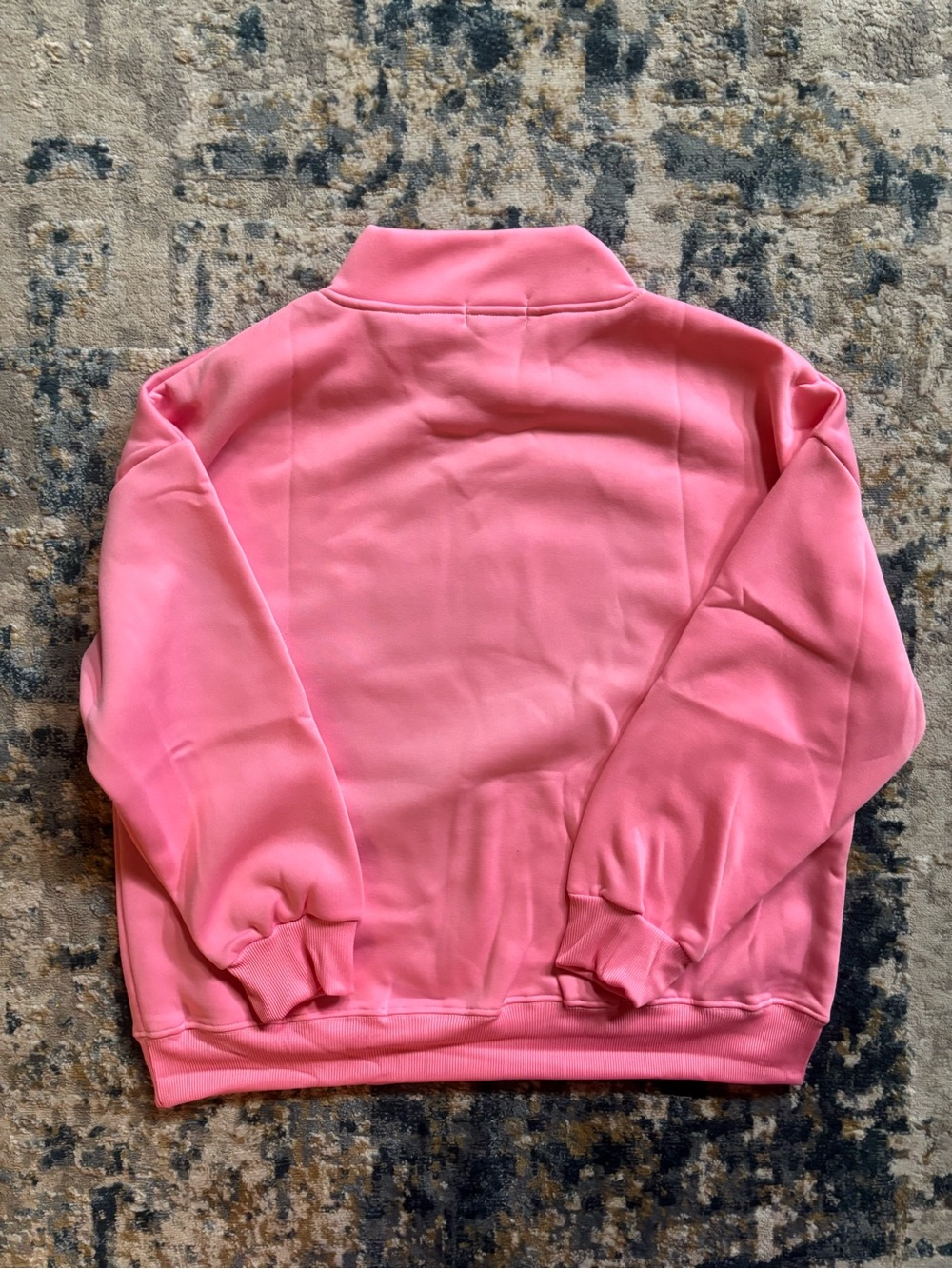 PARKE Pink Mock Neck Sweatshirt with Varsity Lettering - Picture 7 of 7